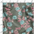 thumbnail image 2 of Soimoi Cotton Cambric Green Fabric By the Yard - 42 Inch Wide -Floral & Leaf Floral Pattern Fabric - Botanical and Elegant Designs for Various Uses Printed Fabric, 2 of 6