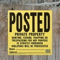 thumbnail image 5 of Hy-Ko Yellow 11 x 11 inch Plastic Posted Private Property Sign, Place for Name and Address, 5 of 12