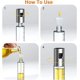 thumbnail image 5 of Pack of 2 oil sprayer bottles - glass bottle vinegar dispenser - with scale, with pastry brush, cleaning brush and oil funnel (100ML), 5 of 5