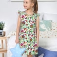thumbnail image 4 of Balery Paisley Camisón de princesa para niñas, pijama de algodón con mangas abullonadas, suave y bonito.-Medium, 4 of 6