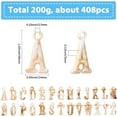 thumbnail image 2 of 1 Box 200G About 400Pcs Acrylic Letter Charms Alabet Charms Bulk Small A to Z Imitation Gemstone Letter Pendants for Jewelry Making Crafts Necklaces Handmade Bracelets Earrings Supplies BurlyWood, 2 of 4