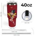 thumbnail image 2 of Wonder Woman Car Cup with Handle Straw Lid Stainless Steel Double Wall Vacuum Coffee Mug Large Capacity Tumbler 40oz for Man Woman, 2 of 8