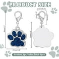 thumbnail image 2 of 6 Pcs Metal Pet Tags Personalized Dog Tags Blank Paw Shape Pet ID Tags Engraved Shiny Enamel Cat and Dog Tags Used for DIY Cat Name Puppy Name DIY, 2 of 5