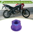 thumbnail image 3 of Unique Bargains Tuerca de Eje de Rueda de Motocicleta M10*1.5 Tornillo de Tuerca Azul Púrpura Mate Aleación de Titanio GR5 para Coches/Motocicletas/Bicicletas 4 Pcs, 3 of 5