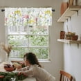 thumbnail image 6 of Spring Floral Wildflowers Curtains Valances for Kitchen Windows,Summer Flower Botanical Short Curtains & Drapes Rod Pocket,Butterfly Curtain Valance for Living Room Curtain Over Sink 54x18in,1Panel, 6 of 6