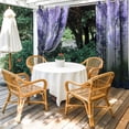 thumbnail image 2 of 2 Panels Outdoor Curtains for Patio Waterproof 54"x108" Purple Forest Weatherproof Privacy Outsides Curtains, Vintage Foggy Woods Tree Grommet Thermal Drapes for Cabana Porch Pergola, 2 of 8