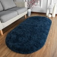 thumbnail image 2 of Alfombras mullidas Carpet Softlife para dormitorio, color azul marino, 80 cm x 160 cm, 2 of 7