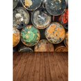 thumbnail image 1 of YUSDECOR 5x7ft Paint Bucket Pot Wood Floor Photography Studio Backdrop Background, 1 of 2