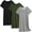 Black+army Green+light Grey, variant on Women's Button Down Nightgown Soft Sleep Shirt Loose 3 Pack Sleep Dress Plus Night Shirts for Women