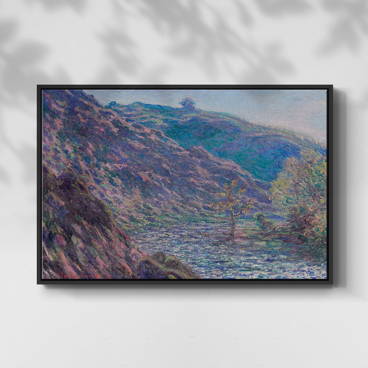 Vintage Landscape-CLIX By Wexford Home Framed in Black Wood Gallery Wrapped Canvas 25 in. x 37 in.