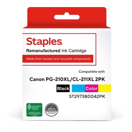 UPC: 0718103217279 | TRU RED Canon PG-210 XL Black/Tri-Color Remanufactured High Yield Ink 2/PK TR2973B004/SIC-