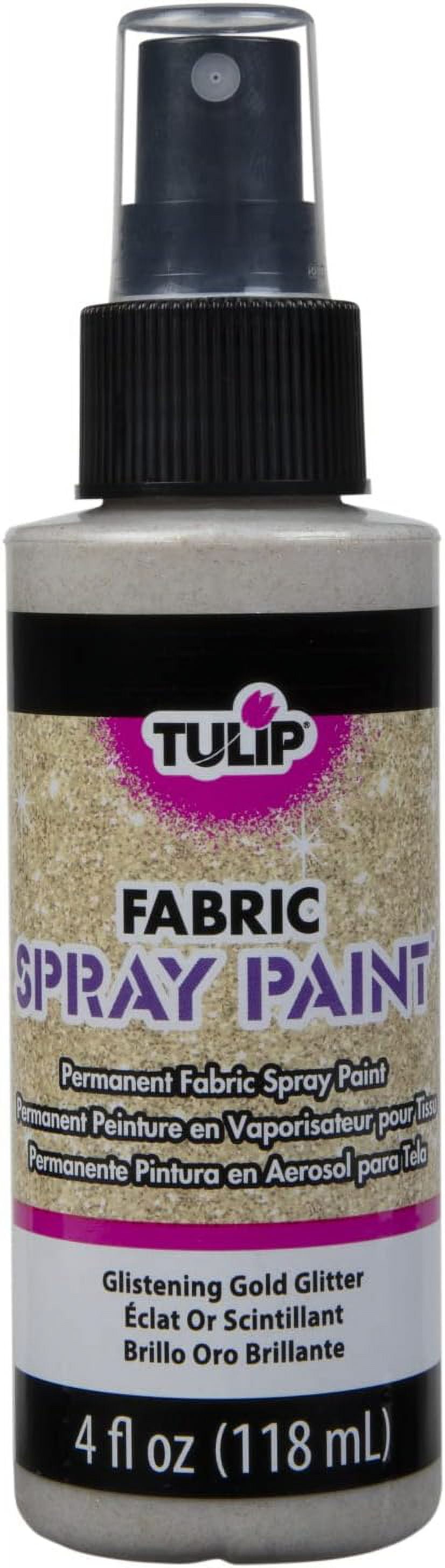 Tulip Fabric Glitter Spray 4oz Card Glisten Gold 