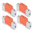 thumbnail image 1 of 1P Surge Protective Device DIN Rail Mounting SPD House Arrester Protector AC 420V RMU1-C60/C20/C40, Detachable Design, Made of PC Material, Convenient Wiring, Visible Window, 1 of 7