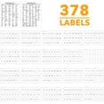 thumbnail image 7 of Bamboo Spice Drawer Organizer with 24 Spice Jars, 378 White Minimalist Spice Labels, 3 Tier Seasoning Rack Tray Insert for Kitchen Drawers, 15" Wide x 15" Deep x 2.6" Tall, 7 of 7