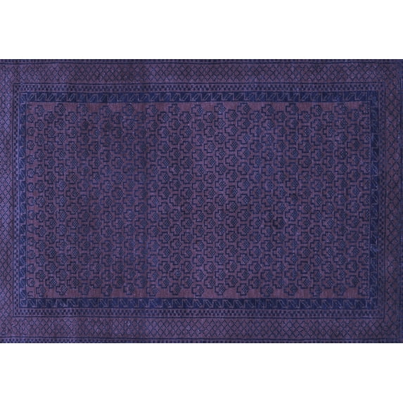 Ahgly Company Indoor Rectangle Persian Blue Traditional Area Rugs, 8' x 12'