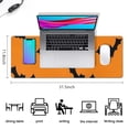thumbnail image 5 of Long Mouse Pads for Desk,Orange Halloween Bats Desk Mats on Top Of Desks, Desk Mouse Pad Extra Large with 3mm Non-Slip Base and Stitched Edge for Gaming,Office,Work,Home 31.5x11.8in, 5 of 5