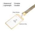 thumbnail image 3 of Uxcell 9.5x5.8cm Vertical Aluminum Badge Holder with Metal Hook Lanyard Gold Tone, 3 of 7