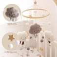thumbnail image 4 of Baby Crib Mobile Wooden Wind Chime Bed Bell,Neutral Baby Crib Mobile,Baby Mobile for Crib,Handmade Baby Mobile,Clouds Baby Ceiling Mobile Baby Nursery Decoration (Grey), 4 of 5
