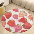 thumbnail image 6 of Strawberry Fruit Watercolor Round Carpet Circle Rug Outdoor Patio Area Rug Washable Large Area Rugs Hallway Room Decor Fitness Mats, 6 of 8