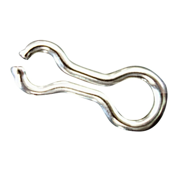Yuarrent 100x plomos de pesca de acero inoxidable ojo de alambre fácil de aplicaciones amplias multifuncionales y compactas Pescar Plata