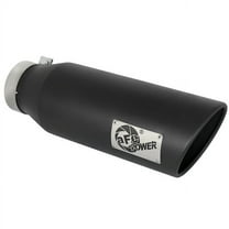 aFe Power MACH Force-Xp 4in 409 Stainless Steel Exhaust Tip Driver-Side Black 49T40601-B18