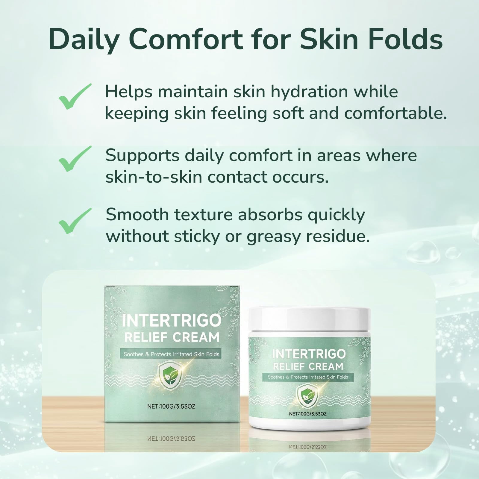 Healora Intertrigo Cream – Skin Fold Barrier Cream, Gentle Moisture Care for Friction-Prone Areas, Fast-Drying Non-Greasy Formula(1PC)