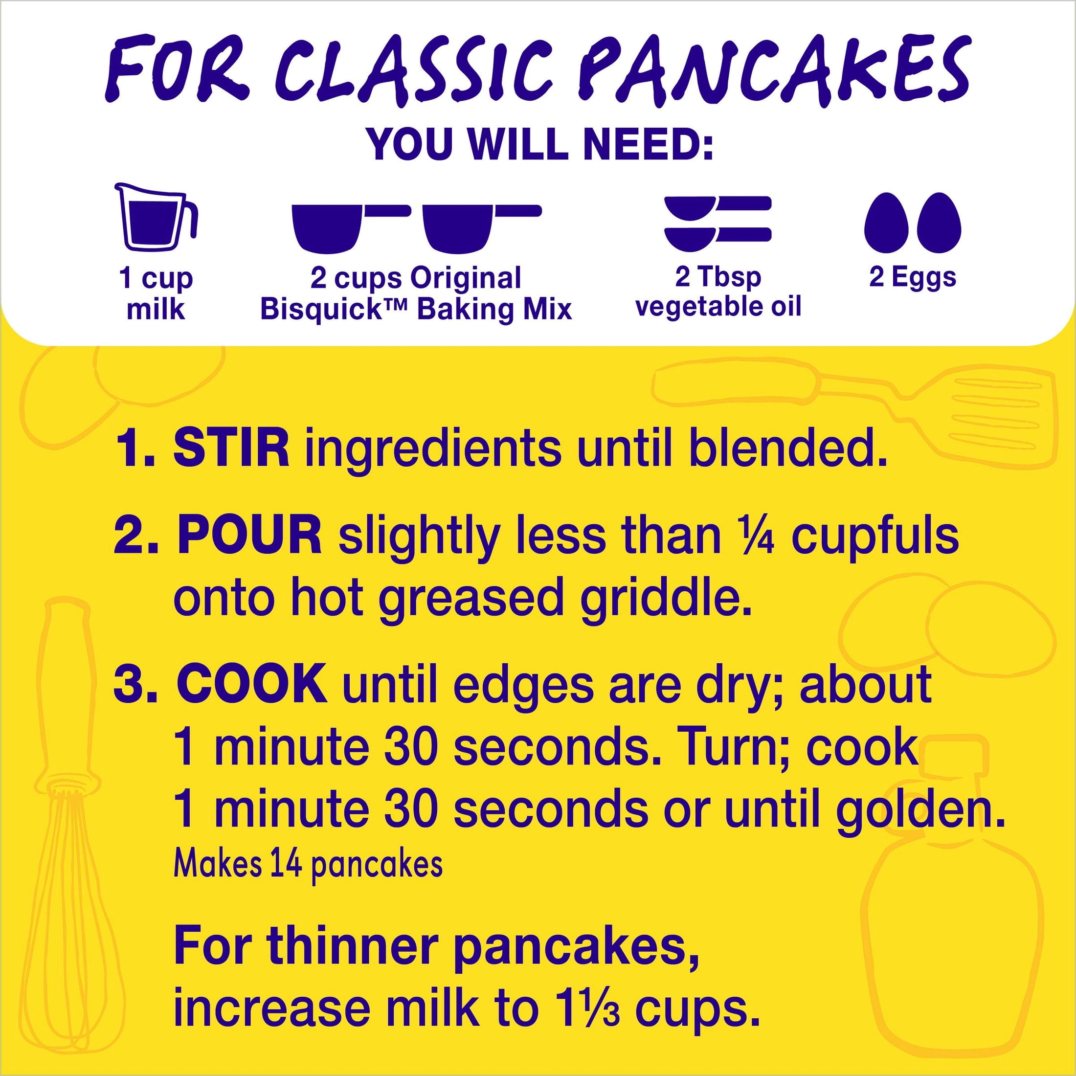 (6 pack) Betty Crocker Bisquick Pancake and Baking Mix, Original, Giant Size, 96 oz