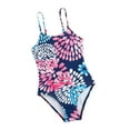 thumbnail image 3 of LYMAYTER 4-8 T Girls halter Swimsuits One Piece Cute Printed Bathing Suit for kids Toddler Summer Multi-color Bikini Swimwear, 3 of 9