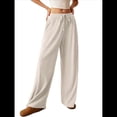 thumbnail image 3 of Pantalones Palazzo de Cintura Alta con Bolsillo y Pierna para Mujer, para Otoño e Invierno. S, 3 of 8