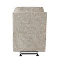 thumbnail image 6 of 14 Karat Home Upholstered Rocking Recliner Chair Set of 2 with Metal Base for Living Room, Beige, 6 of 10