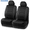 Black Front Set, variant on Skechers Lycra Memory Foam Car Seat Covers,Soft,Comfortable,Universal Fit for Cars,Trucks and SUVs Gray