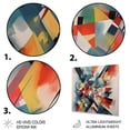 thumbnail image 3 of Designart "Fractals and Dimensions in Blue III" Modern Geometric Metal Wall Art, 3 of 5