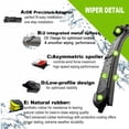 thumbnail image 2 of 2 wiper Factory Replacement for MINI Cooper 2013-2015 R55 R56 R57 Original Equipment Windshield Wiper Blades 19"+18" (Set of 2) Not J Hook Adapter, 2 of 4