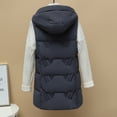 thumbnail image 5 of BKQCNKM Puffer Vest Women Vests for Women 2024 Women Casual Solid Coat Hooded Vest Zipper Pocket Loose Sleeveless Jacket Reversible Coat Long Puffer Vest Women, Gray 3XL, 5 of 7