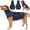 Navy Blue, variant on HQREA Dog Anxiety Vest with Hood Sleeveless Pet Shirt Calming Shirt Jacket for Large Dogs