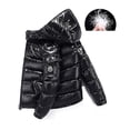 thumbnail image 2 of Shiny Down Jacket Men's Winter Jacket Stand Collar Down Jacket With Hood, 2 of 4