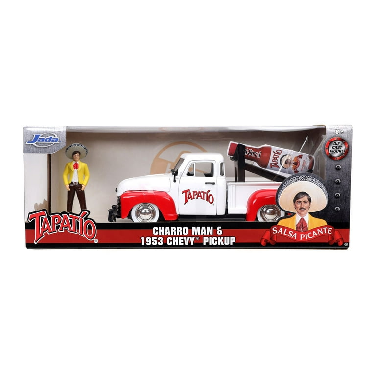 1953 Chevy Pickup Truck with Charro Man figure, Tapatio - Jada Toys 31968 -  1/24 scale Diecast Model Toy Car