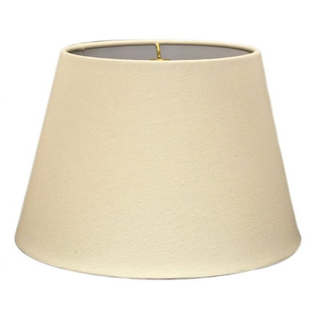 Royal Designs 20" Tapered Shallow Drum Hardback Lamp Shade Linen White