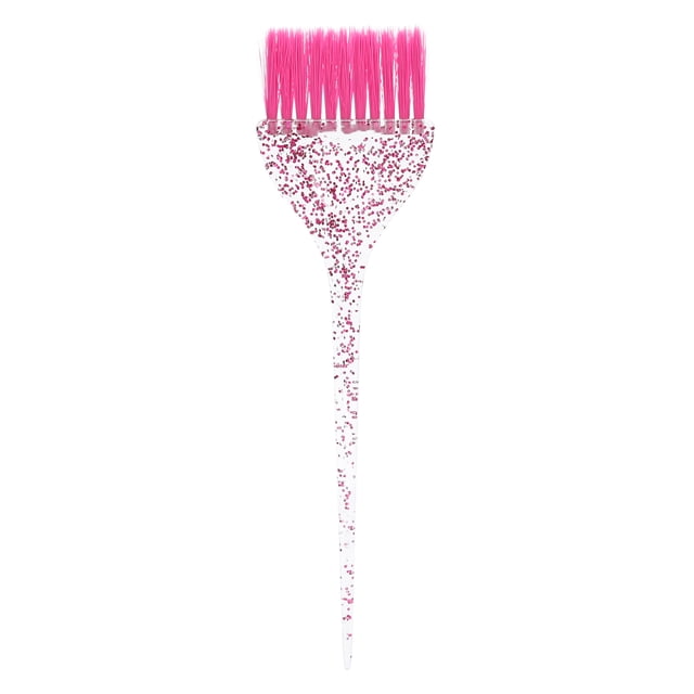 Cepillo para teñir el cabello con mango brillante, exquisito cepillo para teñir el cabello, accesorio de peluquería rosa