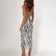 thumbnail image 5 of Moda mujer verano Casual espalda descubierta estampado vendaje Top Camis Sexy vestido Fridja  hjkh3783, 5 of 9