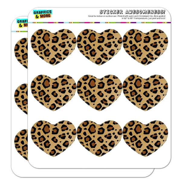 leopard print animal spots heart shaped planner calendar scrapbook craft stickers walmart com