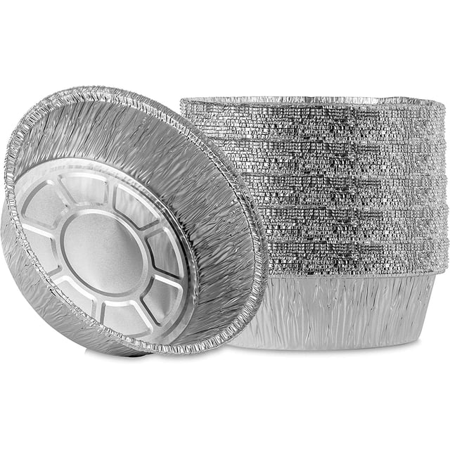 Molde para tarta de aluminio Tutuviw de 15 cm, paquete de 150 moldes desechables para tartas, mini tartas, platos de aluminio para pizza y quiche.