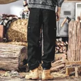 thumbnail image 5 of Pantalones vaqueros rectos clásicos para hombre, pantalones vaqueros cargo estéticos para hombre, pantalones vaqueros negros de lujo, suaves, estilo coreano, de alta calidad, informales, tallas XS, 5 of 5