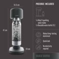 thumbnail image 3 of Mysoda Ruby 2 Máquina de agua con gas - Máquina silenciosa de agua carbonatada de aluminio resistente y duradero y botella de agua de 1 litro - Sin bombona de CO2 - Color negro plateado, 3 of 5