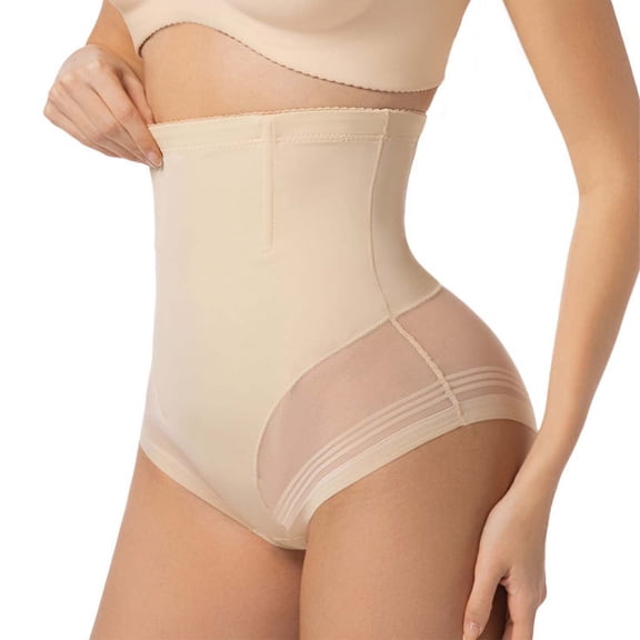 Yongwang Women Shapewear Tummy Control Underwear Solid Color Lace Briefs Breathable Butt Lifting Panties