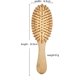 thumbnail image 5 of Cepillo de pelo de bambú, cepillo de pelo antiestático de madera, cepillo de masaje para hombres, mujeres y niños, masajea el cuero cabelludo, reduce la rotura del cabello y el encrespamiento, no más enredos JM, 5 of 5