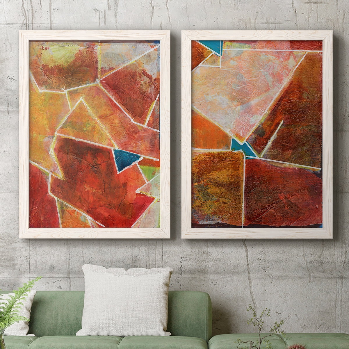 Primary Connection VII - Premium Framed Canvas 2 Piece Set - Ready to Hang