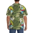 thumbnail image 5 of Xecao offers the Surfing Dinosaur for Men's Casual Short-sleeved Shirt, a button-up collared shirt with a pocket, perfect for beach vacations and yacht travel in the Small size., 5 of 7