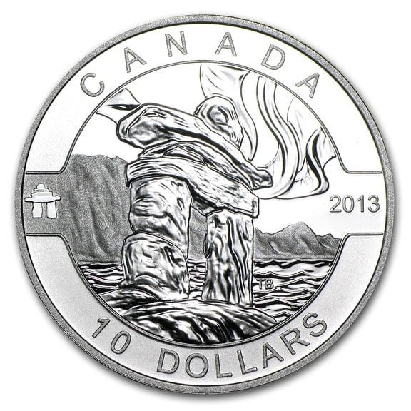 2013 Canada 1/2 oz Silver $10 Inukshuk