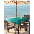 thumbnail image 4 of Square Outdoor Tablecloth with Umbrella Hole Teal Green Outside Table Cloth Waterproof Patio Table Cover Gradient Simple Ice Hockey Sport Game Zipper Tablecloths for Picnic Party Camping 60x60 Inch, 4 of 8